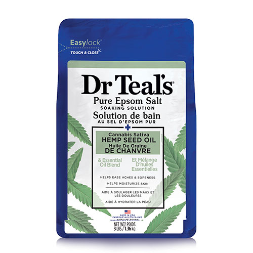 Cannabis Sativa Hemp Seed Oil Pure Epsom Salt Soak